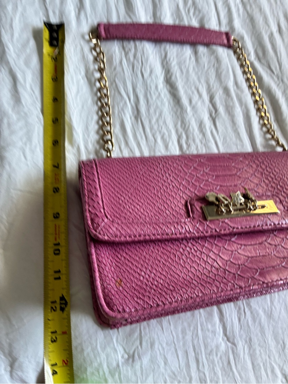 Liz Claiborne Pink and Lilac Quilted with charms purse - Picture 10 of 10